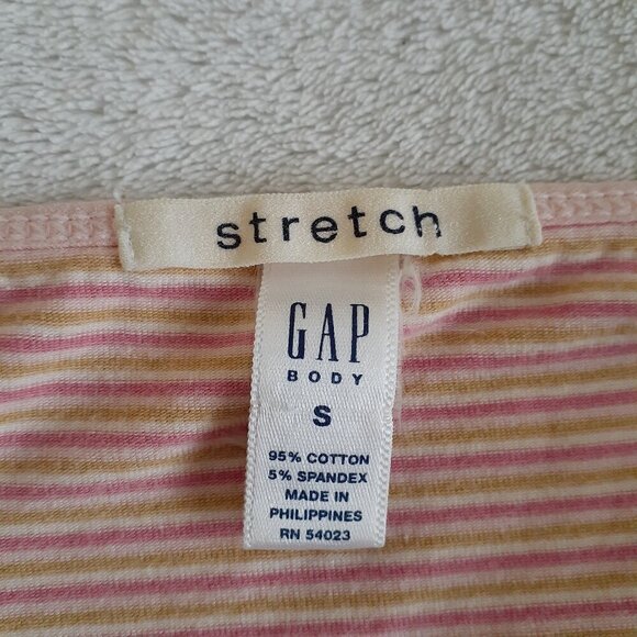 GAP Body Women's Small Vintage Y2K Pink White Stripe Spaghetti Strap Cami Dress - Picture 6 of 16